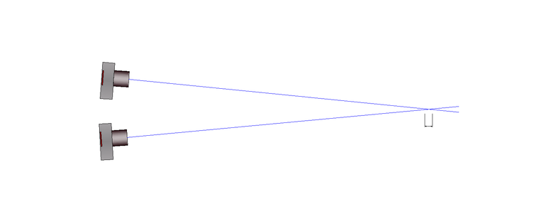 Beam intersection of two image measurements